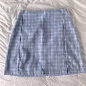 Baby blue mini skirt